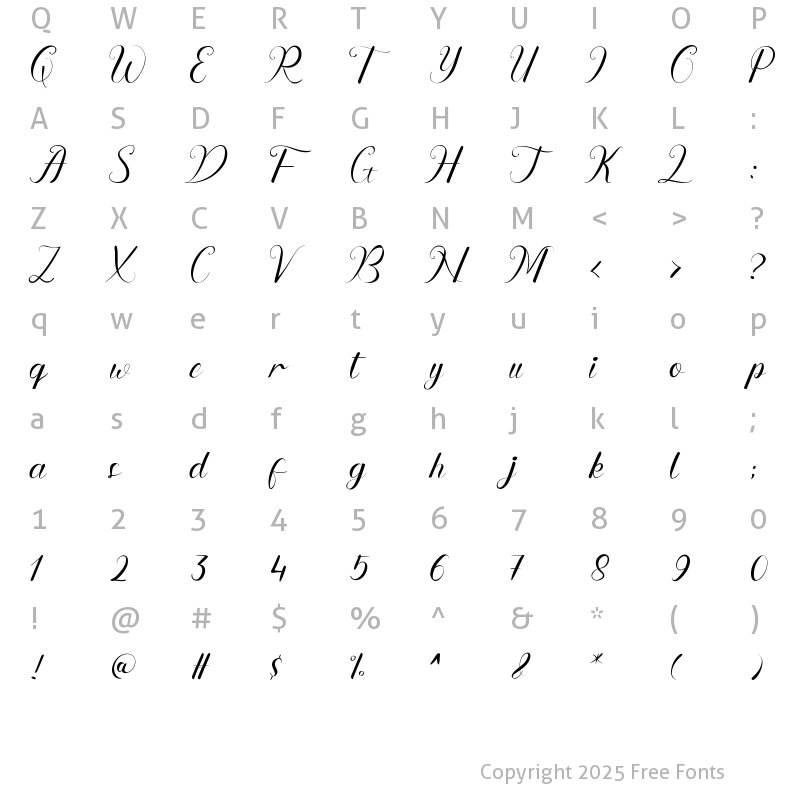 Character Map of Woolymood Regular