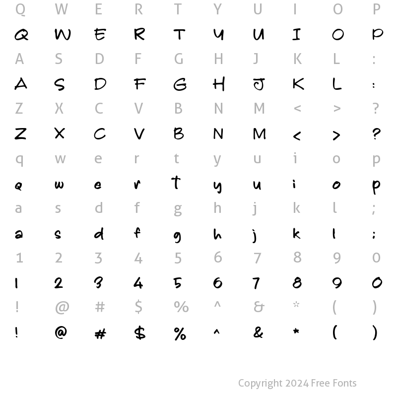 Character Map of Wordwalker Regular