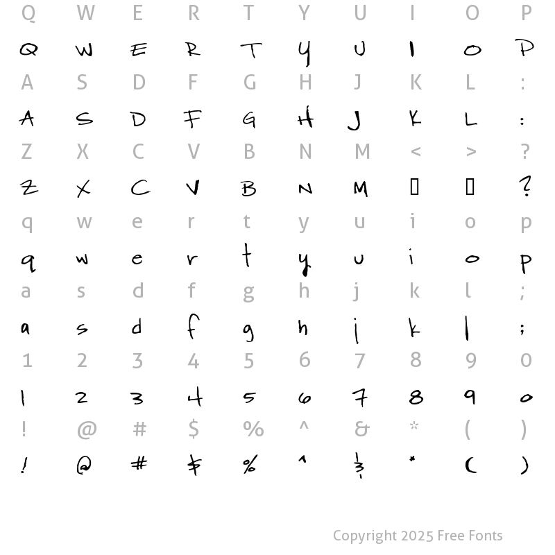 Character Map of Wordy Diva