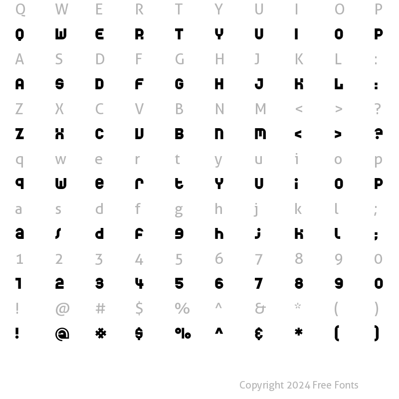 Character Map of World Two Regular