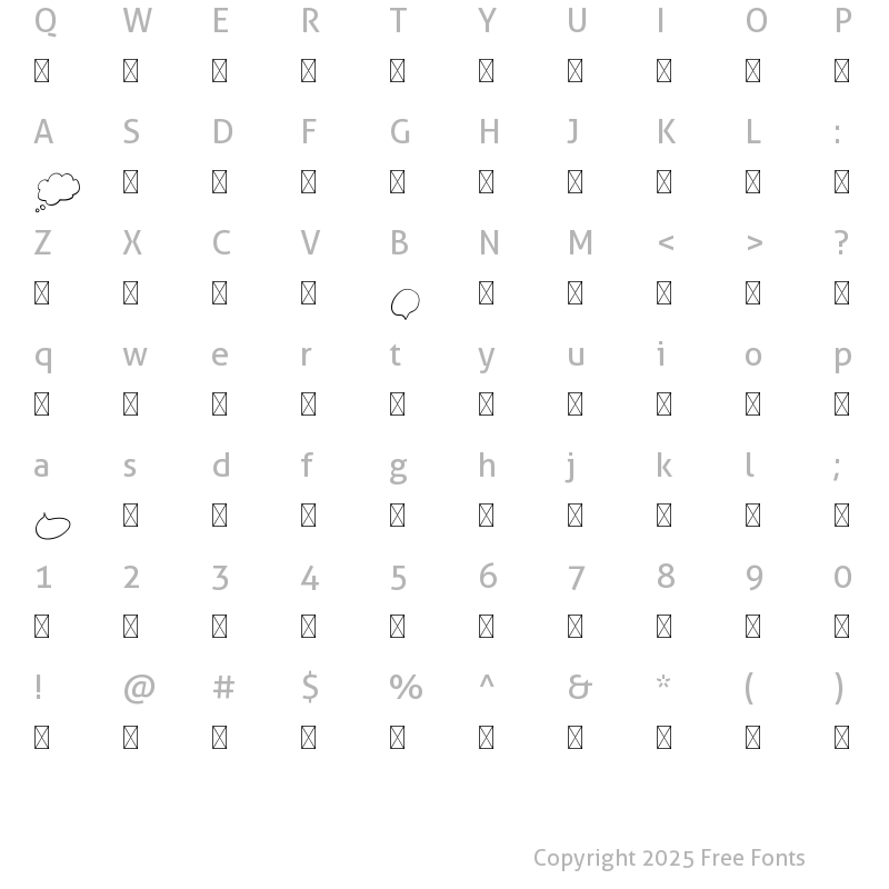 Character Map of Writterose Clipart Three