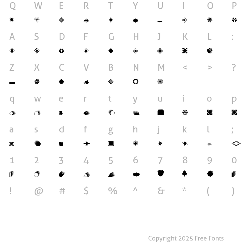 Character Map of WWButtonTime Regular