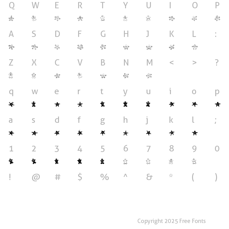 Character Map of WWGingerbread Regular