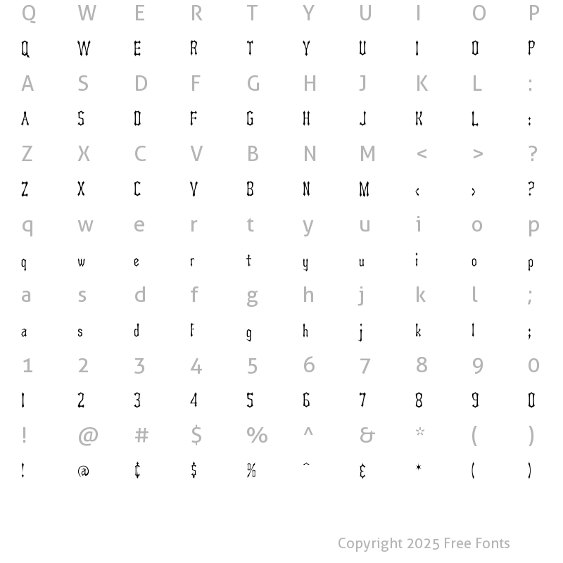 Character Map of Wyattearp Regular