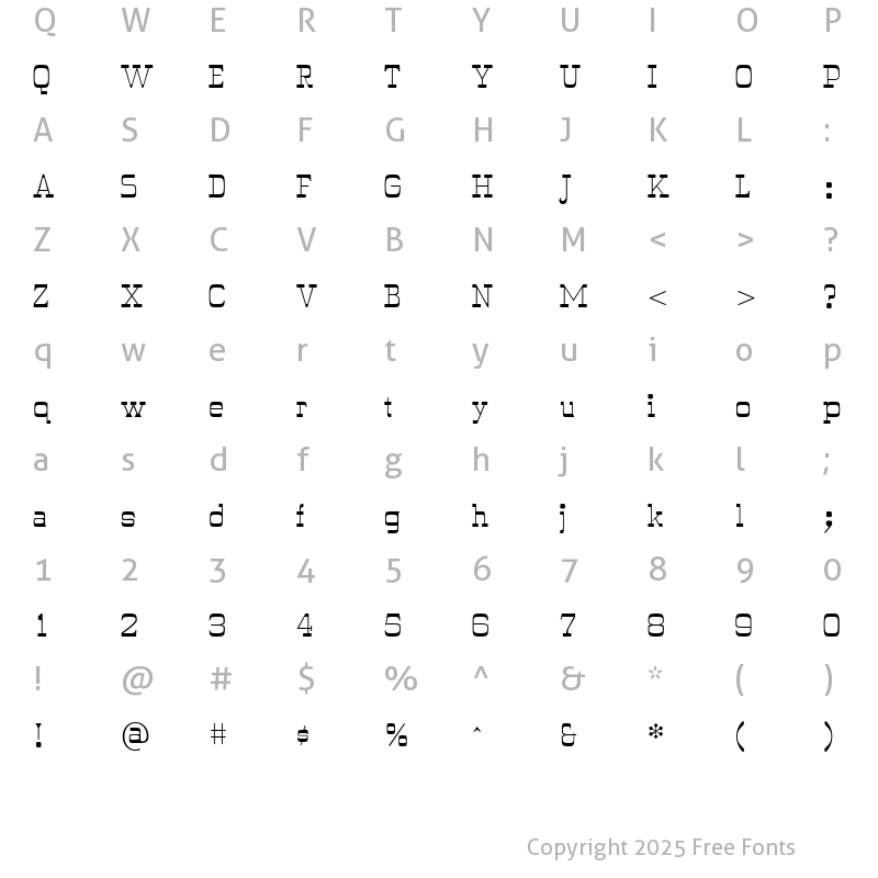 Character Map of WyomingPastad Regular