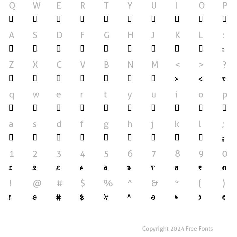 Character Map of X_Antiochus Bold