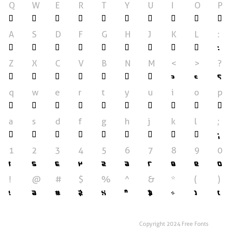 Character Map of X_Dlilah BoldItalic