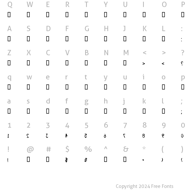 Character Map of X_Eldad Regular