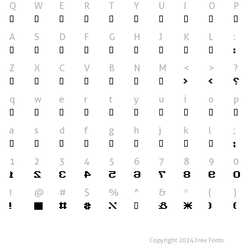 Character Map of X_Hatachana Habaa Full