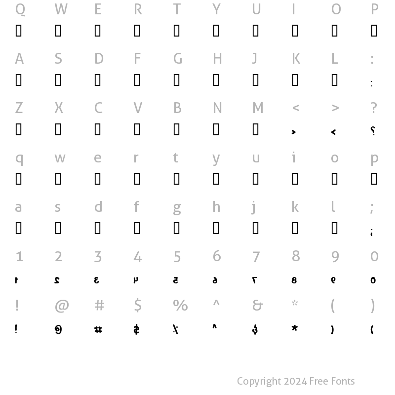 Character Map of X_Motek Bold