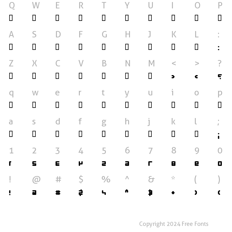 Character Map of X_Shimshon Agol Bold