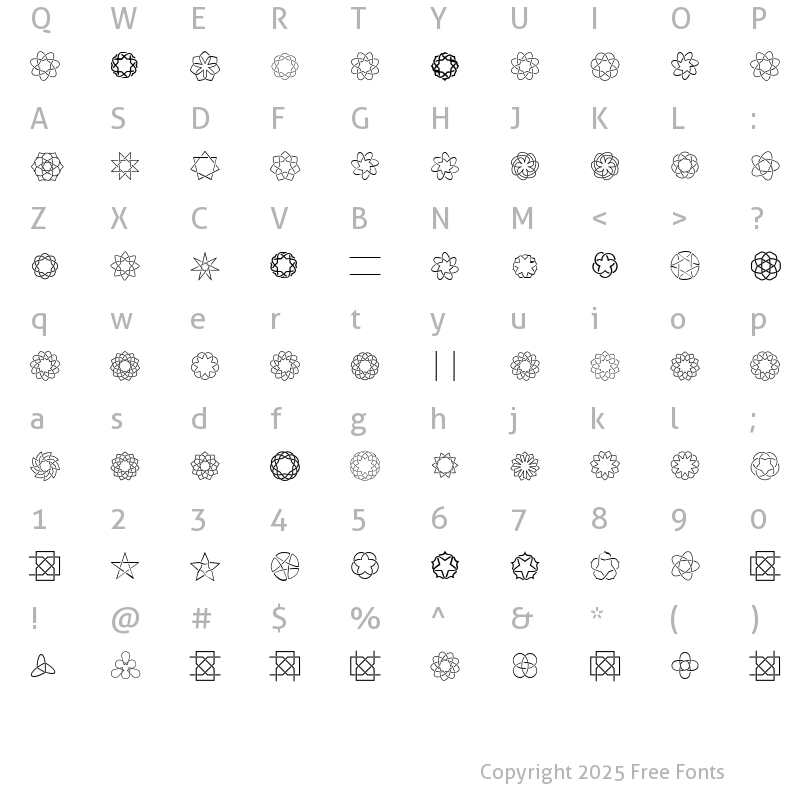 Character Map of XAirebeskToo Regular