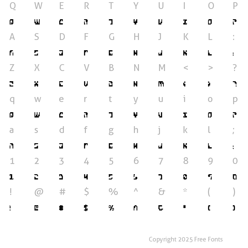 Character Map of Xenophobia Condensed Condensed