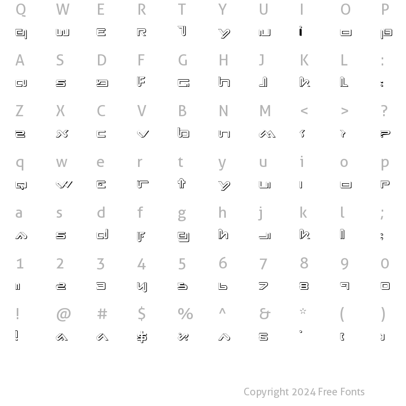 Character Map of Xephyr Shadow Shadow