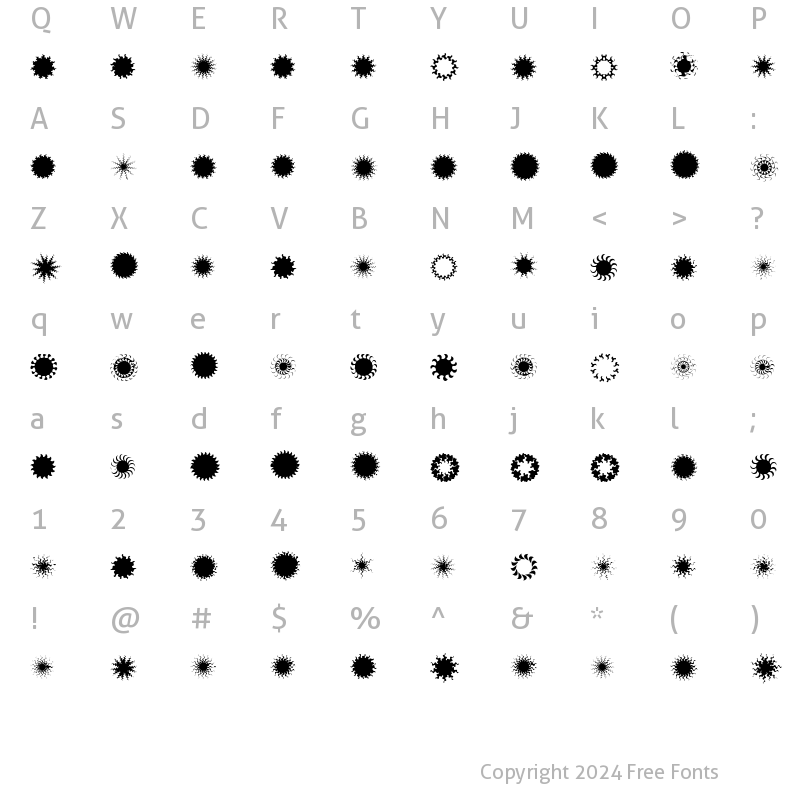 Character Map of XGalaxies Regular