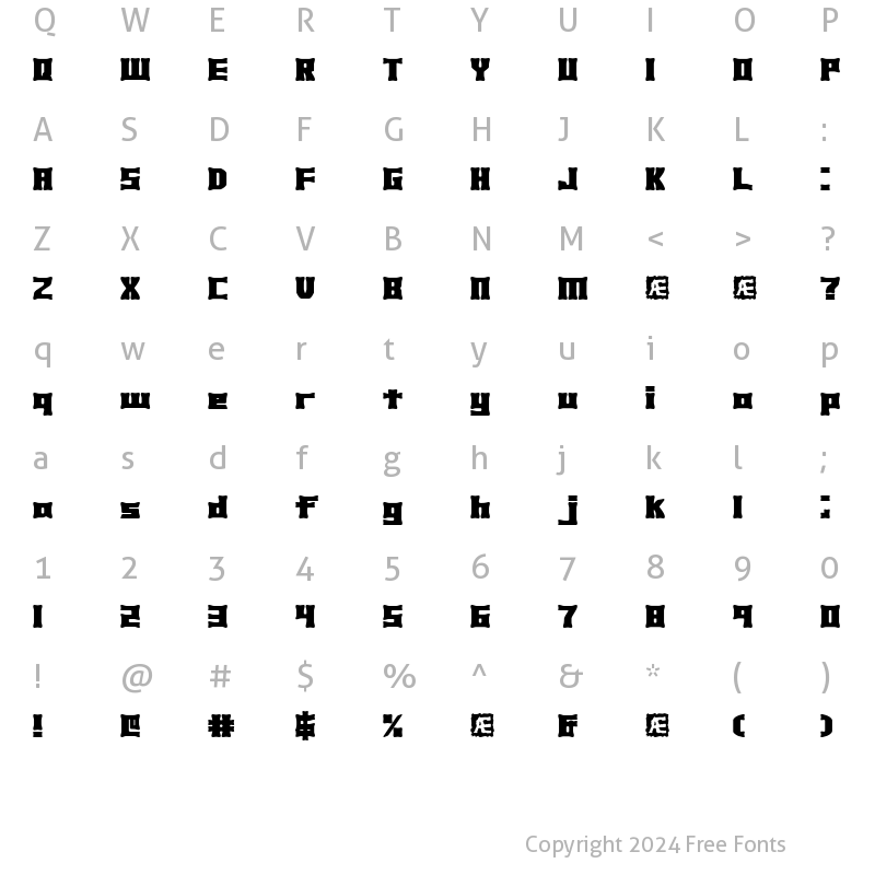 Character Map of Xhume (BRK) Regular