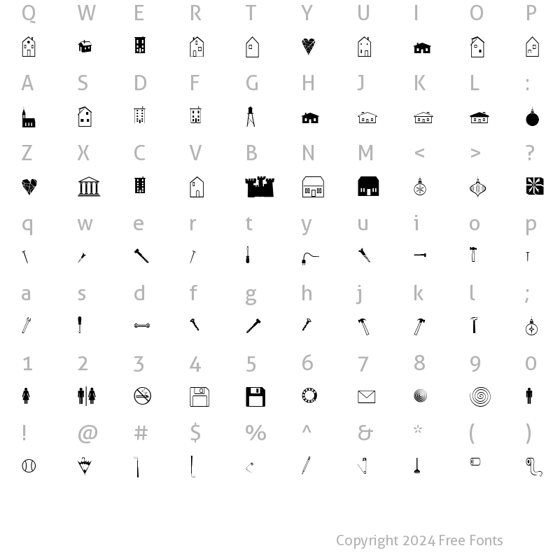 Character Map of XIngyDingIII Regular