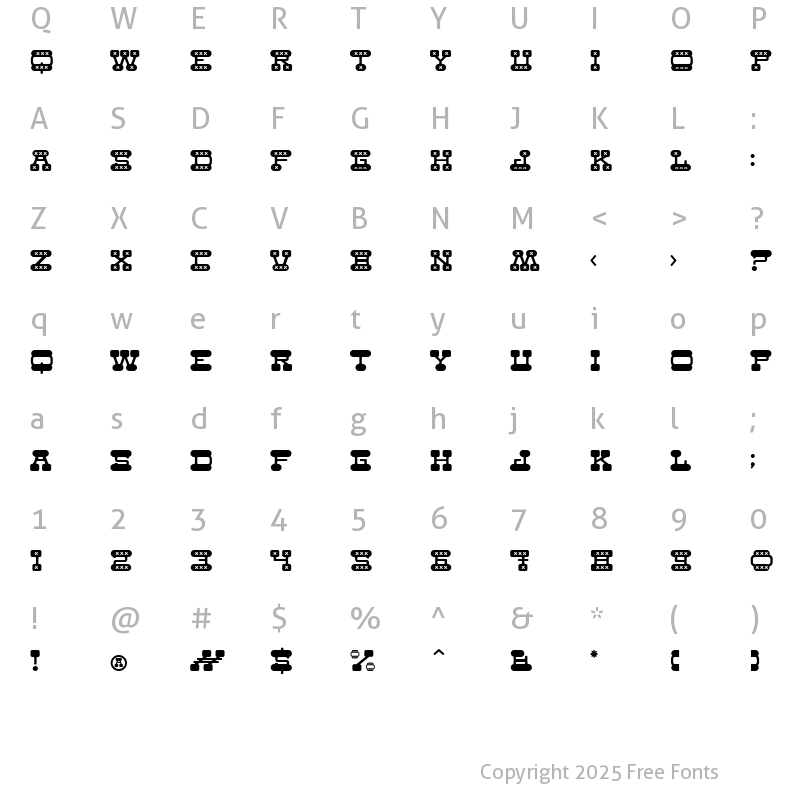 Character Map of XJAM Regular