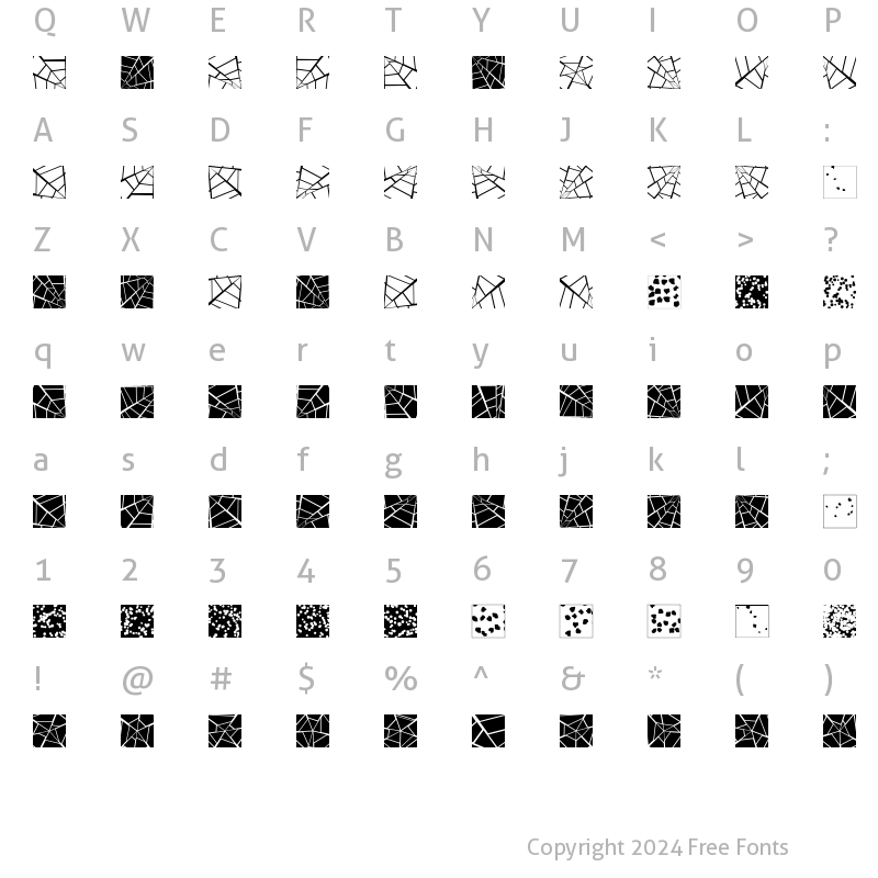 Character Map of XMoreTexture Regular