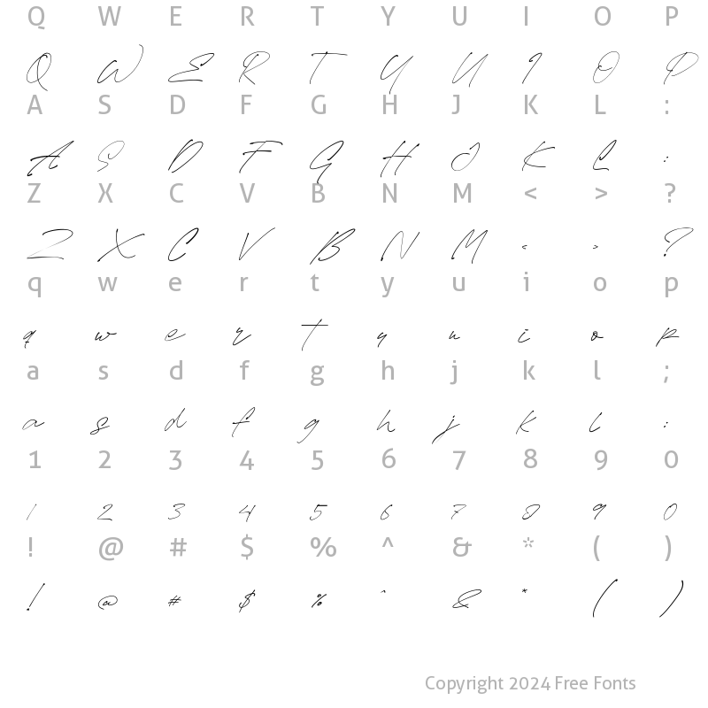 Character Map of Xokarih Regular