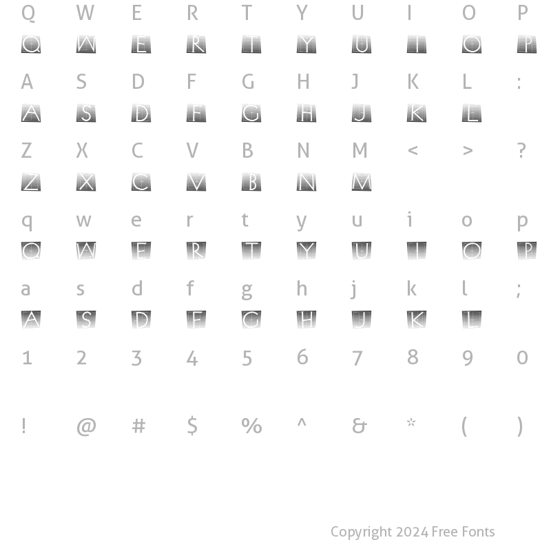 Character Map of XperimentypoStripes Regular