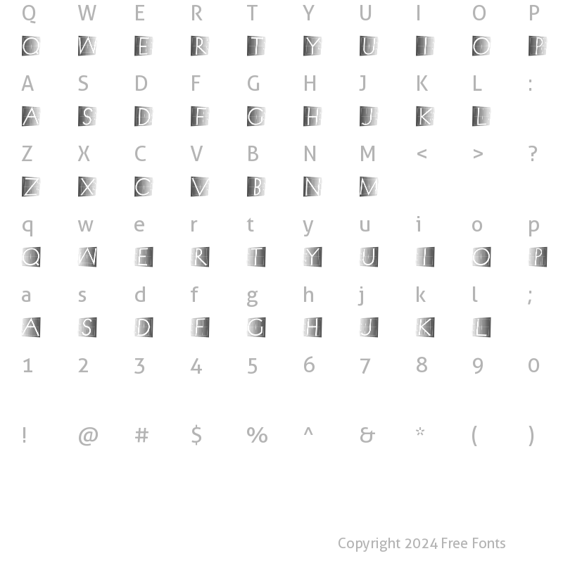 Character Map of XperimentypoStripes-Two Regular