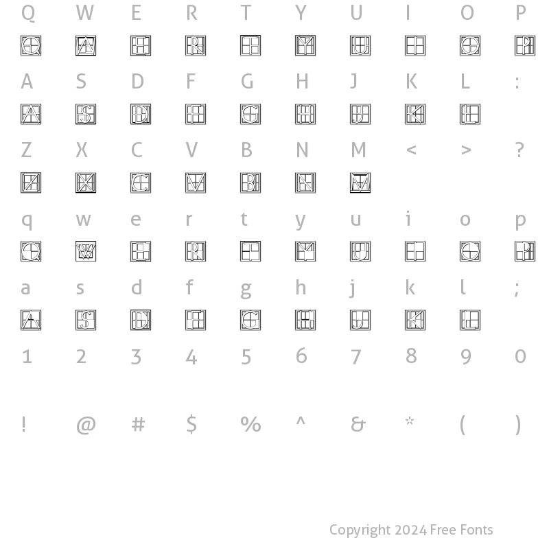 Character Map of XperimentypoThree-B-Square Regular