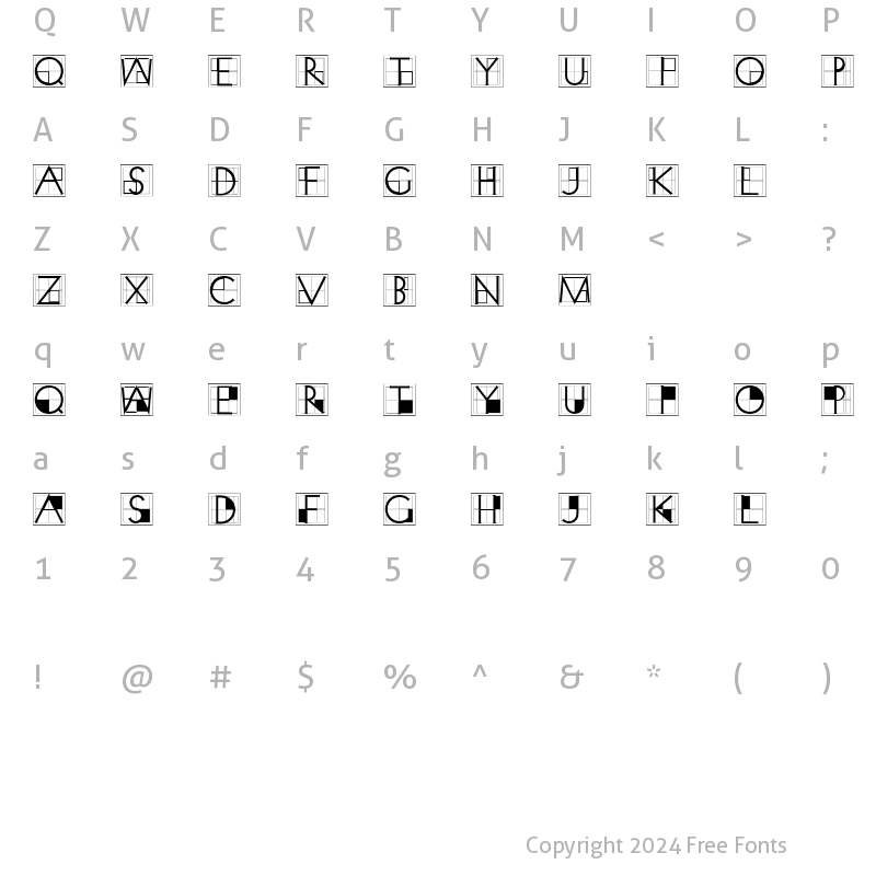 Character Map of XperimentypoThree Regular