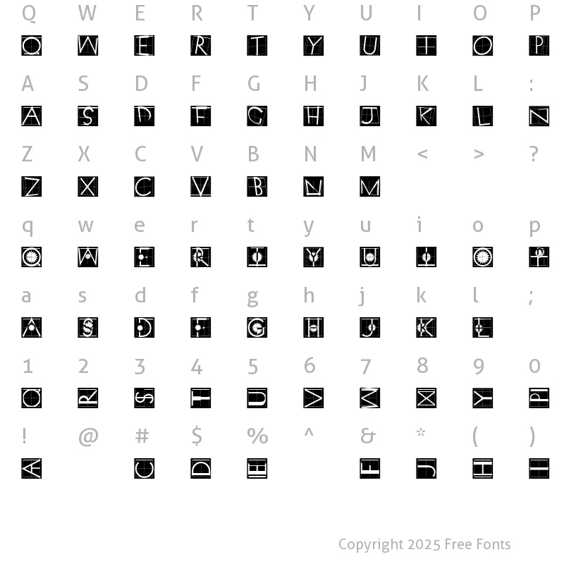 Character Map of XperimentypoTwo Regular