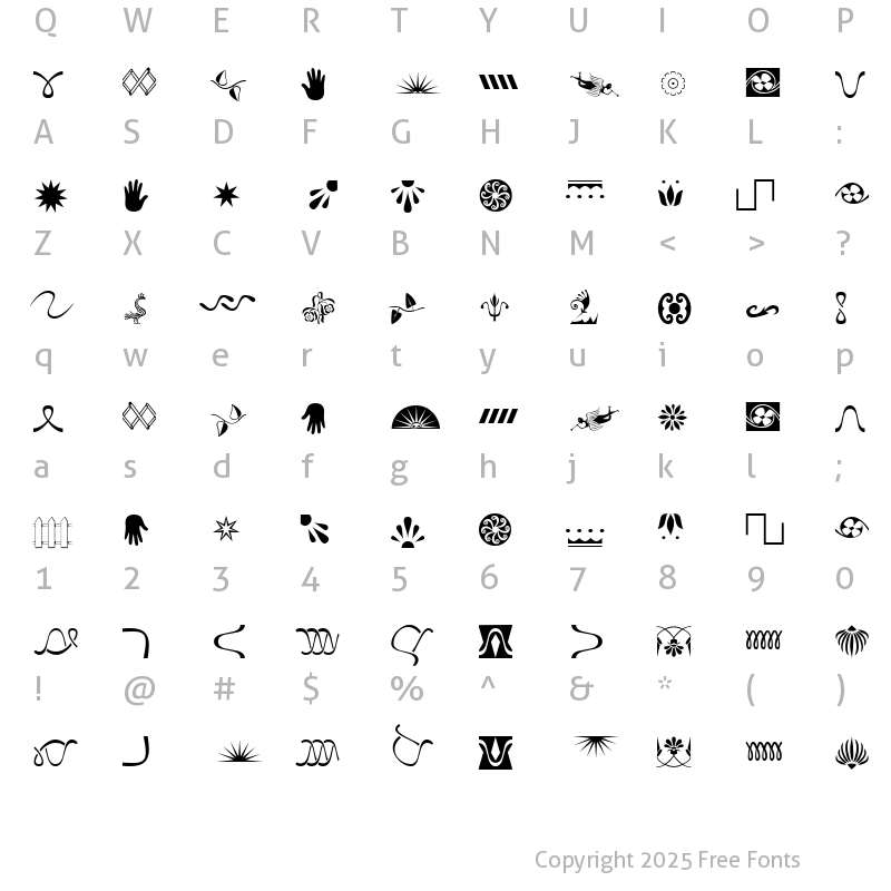 Character Map of XRoomingHouse Regular