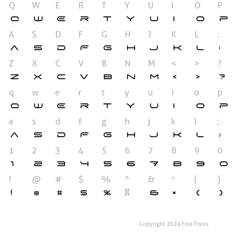 Character Map of Xspace Regular