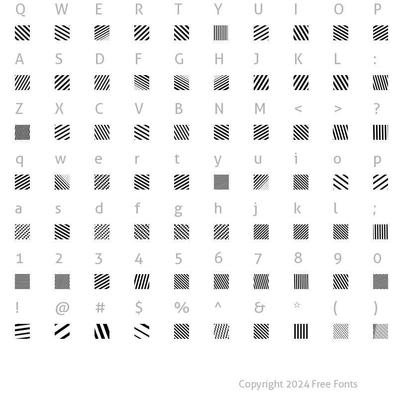 Character Map of XTexturesOne Regular