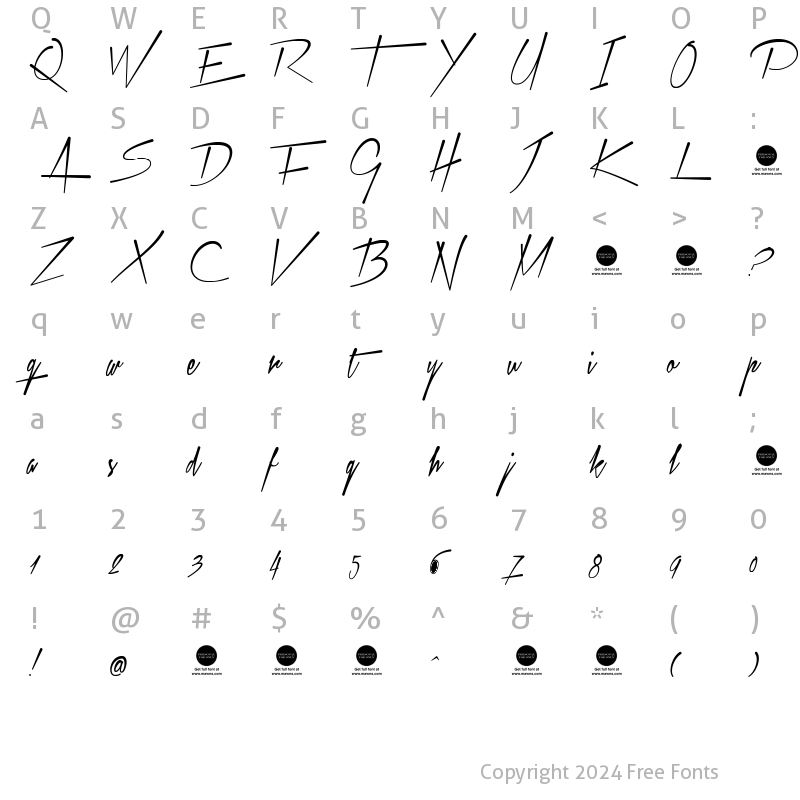 Character Map of Xtreem Medium Demo Regular