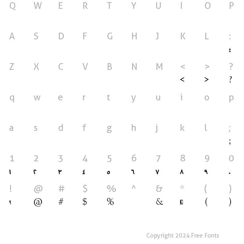 Character Map of Yassin_ MagdySoliman Regular