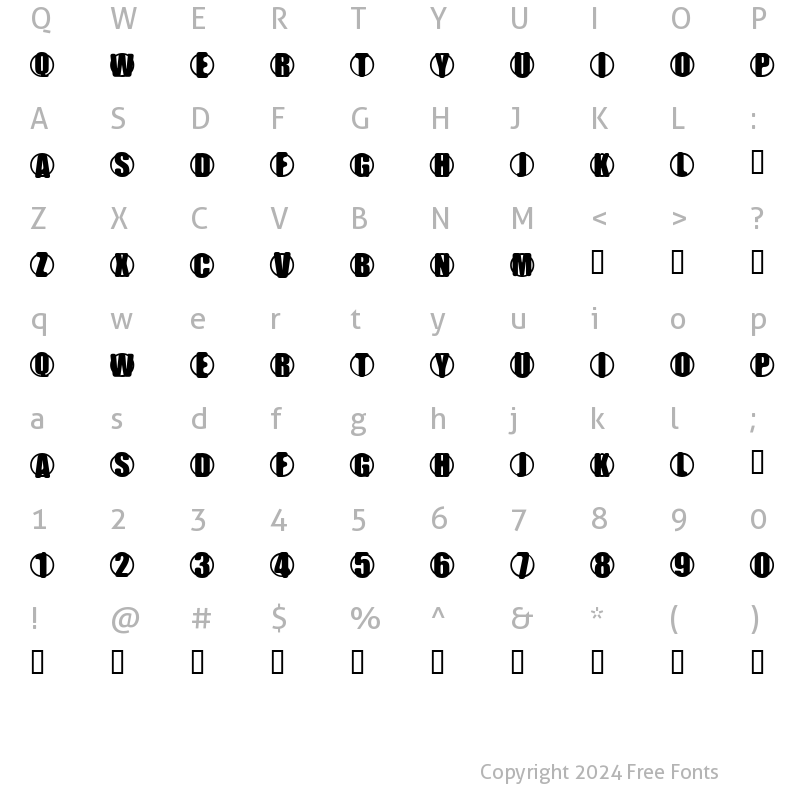 Character Map of YChrome Prime