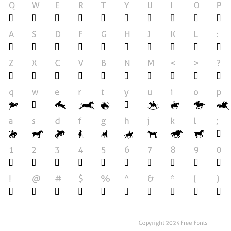 Character Map of YeeHaw 1