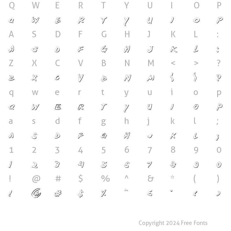 Character Map of Yellowjacket Shadow Shadow