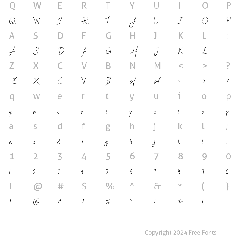 Character Map of ylee MHIM Regular