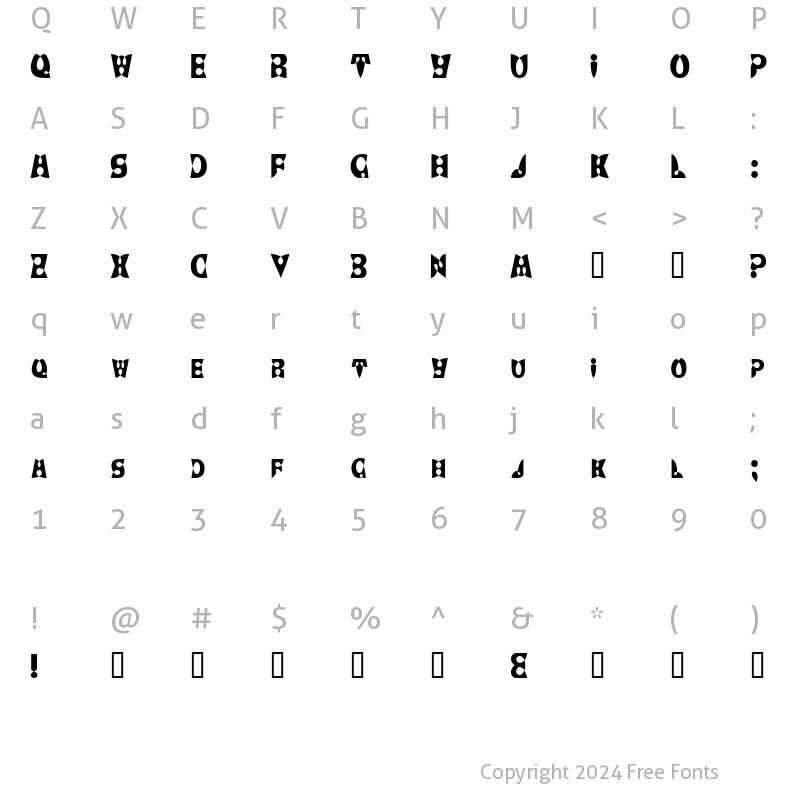 Character Map of YoBabySCapsSSK Regular