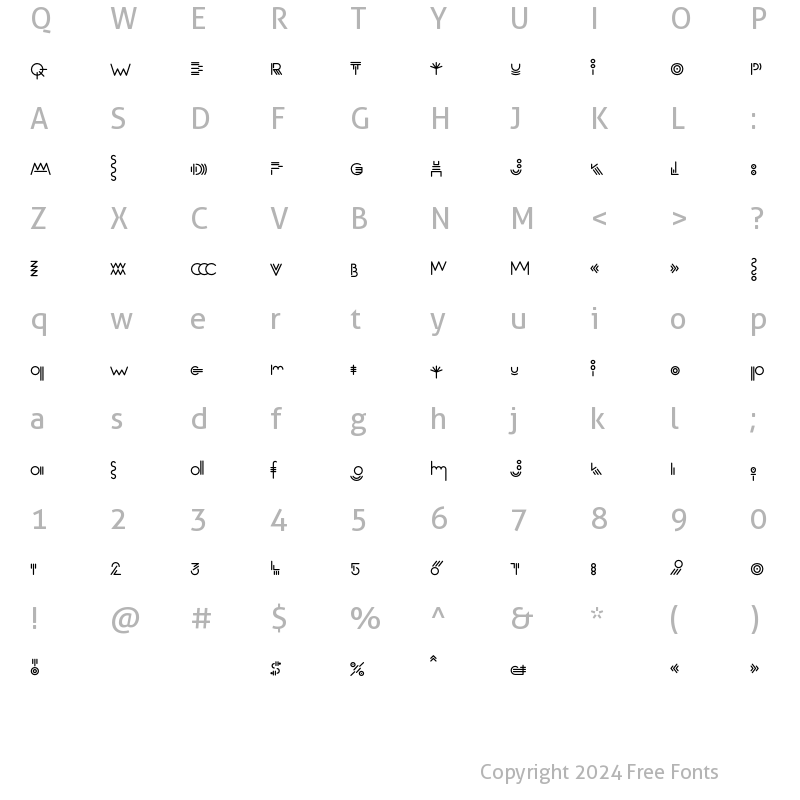 Character Map of Yokkmokk Regular