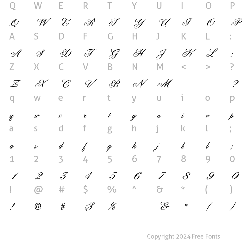 Character Map of Yorkshire Regular