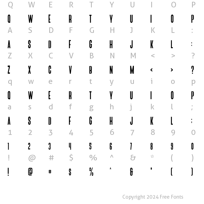 Character Map of Young Cyber Sans Regular