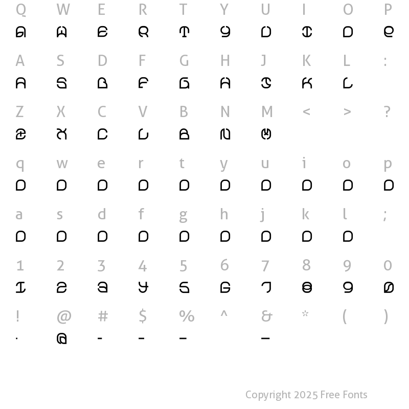 Character Map of Z_exMastang Regular