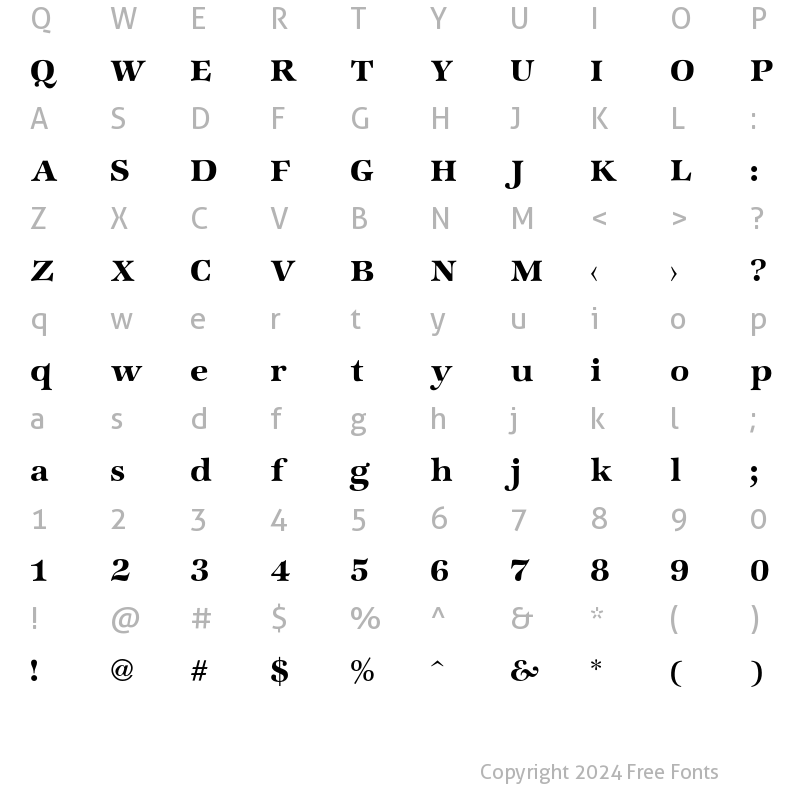 Character Map of Zapf InterDemi Regular