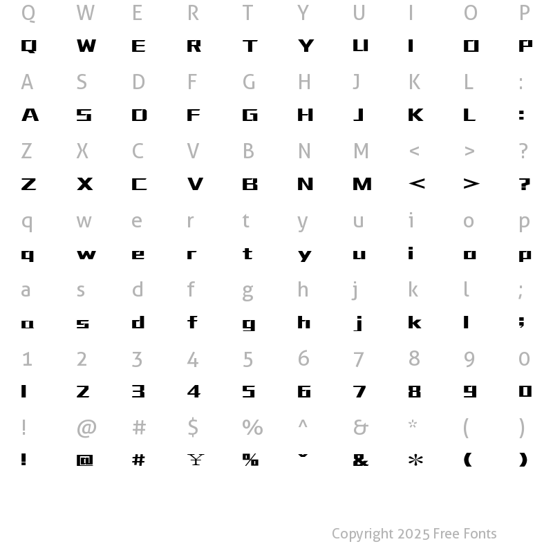 Character Map of zcool-gdh Regular