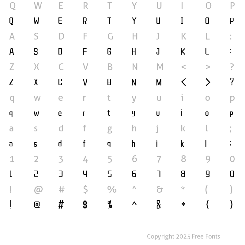 Character Map of zcoolqingkehuangyouti Regular