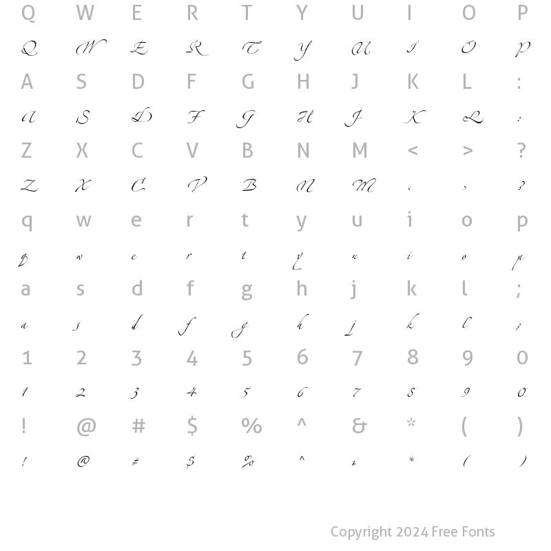 Character Map of Zeferino Two Regular