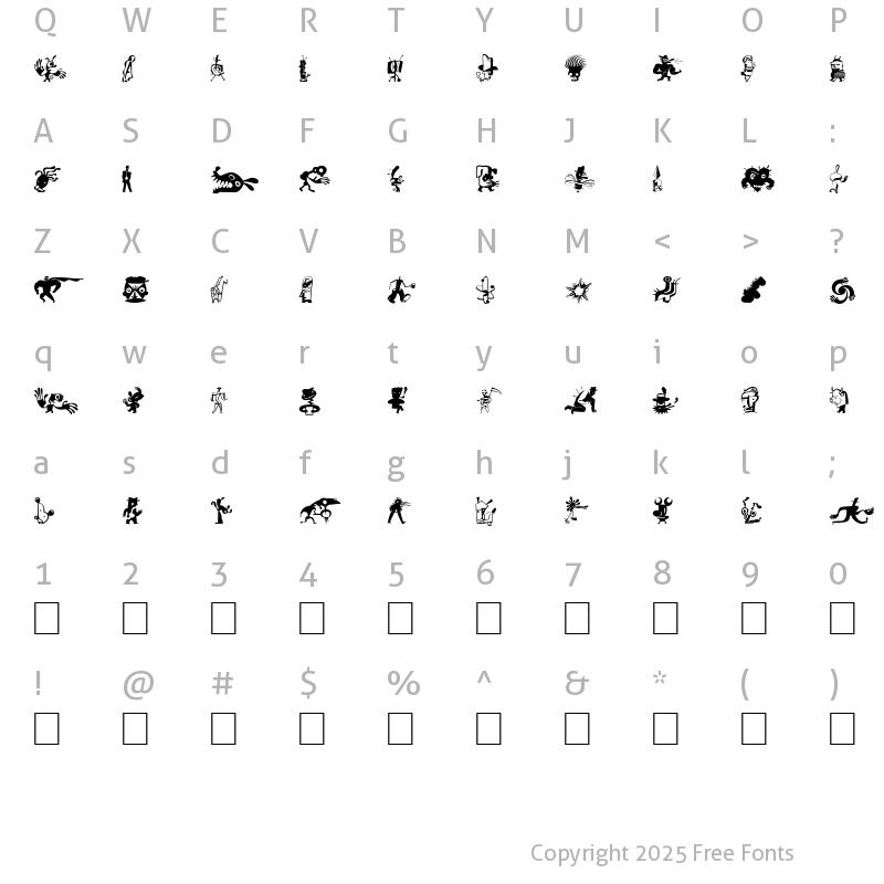 Character Map of ZeitGuysOne Regular