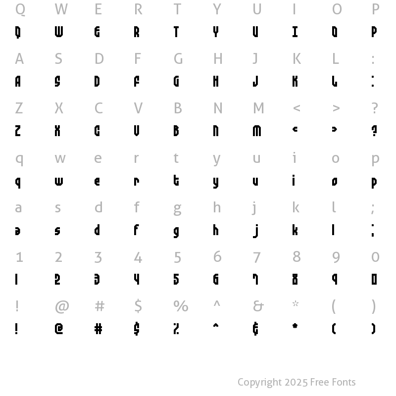 Character Map of Zephyrean Gust BRK Normal