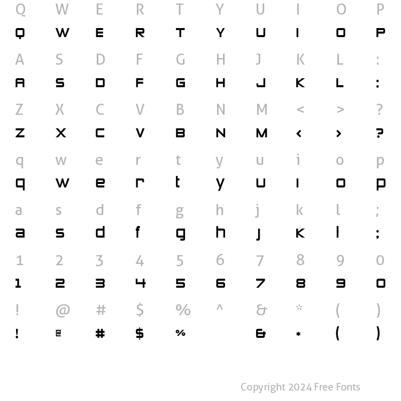 Character Map of Zero Twos Regular